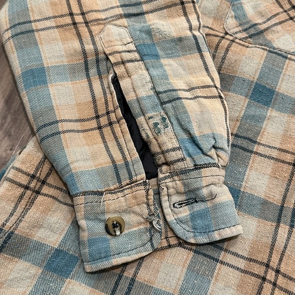 🪓 Vintage Thrashed Dickies Flannel Shirt Jacket - Picture 2 of 6